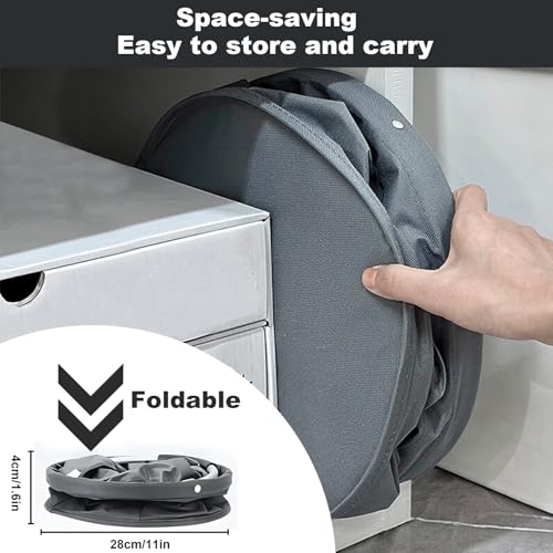Cleaning Caddy with Handle, Cleaning Supplies Organizer Collapsible Bucket - color: Dark Grey