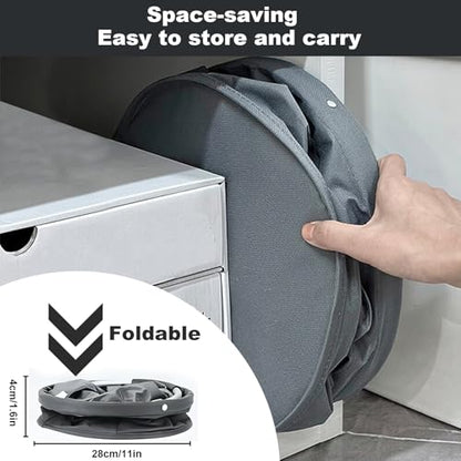 Cleaning Caddy with Handle, Cleaning Supplies Organizer Collapsible Bucket - color: Dark Grey