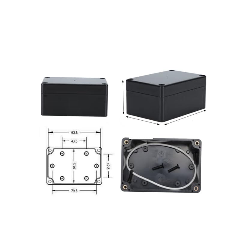 Project Box for Electronics - 2PCS Electrical Enclosure, Junction Box ABS Plastic Dustproof Waterproof IP65, with 4PCS M16 Cable Glands Black (3.94x2.68x1.97 inch(100x 68 x50 mm) - size: 3.94x2.68x1.97 inch(100x 68 x50 mm) 2PCS