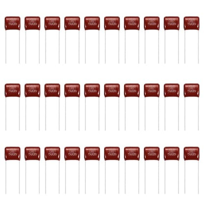 MECCANIXITY 30 Pcs Metallized Polypropylene Film Capacitors 154J 0.15UF - size: 154J 0.15UF