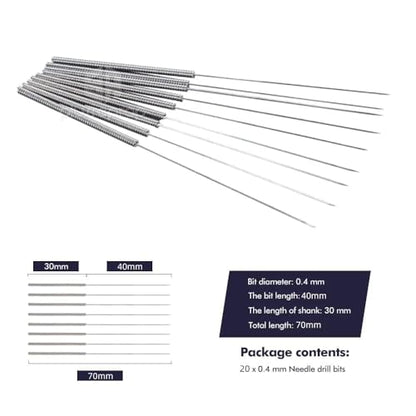 3D Printer Nozzle Cleaning Kit: 20PCS 0.4mm Nozzle Cleaner, by 5APLUSREPRAP - size: 0.4mm