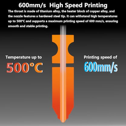 5 PCS Quick-Swap Nozzles Kit for AD5X, 2 PCS 0.4mm, 1 PC 0.25mm, 1 PC 0.6mm, 1 PC 0.8mm Hardened Steel Tip Integrated Nozzles with 5 PCS Silicone Socks and Nozzle Wiper for Flashforge AD5X - style: Multi Size