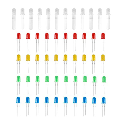 DORHEA Electronics Component Fun Kit with Power Supply Module, Jumper Wire, Precision Potentiometer, Resistor, Breadboard, Capacitor, LED, Potentiometer Compatible with Raspberry Pi