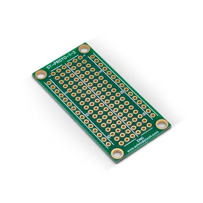 Double Sided ENIG Protoboard, Solderable Breadboard, Electronic Circuit Board for DIY Prototype Circuit, FR4, Plated Through Hole Solder Prototype Board, ST-PROTO-1-2 (1" x 2") - style: 1" x 2"