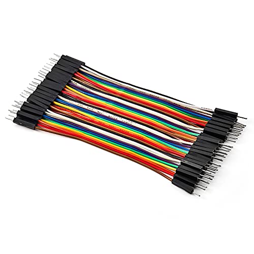 Chanzon 40pcs 10cm Male to Male Ribbon Jumper Wire Dupont Cable Line - color: (1) Male to Male (40pcs), size: 10CM