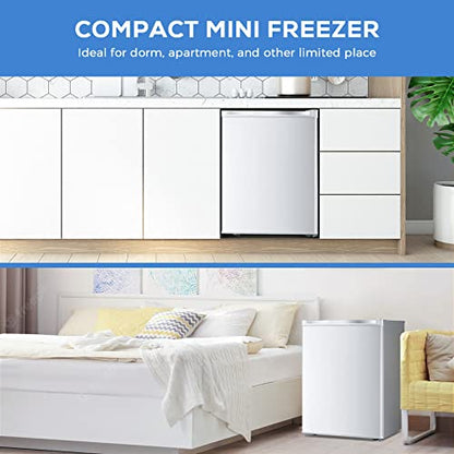 Kismile Upright Freezer, 2.1 Cu.ft Small Mini Freezer, White - color: White, size: 2.1 Cu.ft