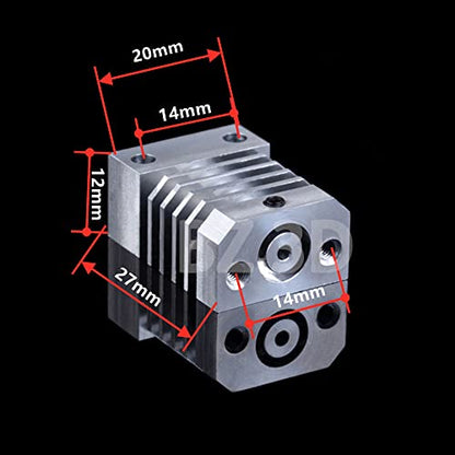 Ender 3 All Metal Hotend Upgrade Kit,Titanium Alloy Heatbreak,MK8 Brass Nozzle 0.4mm for 3D Printer Ender 3/V2/Pro/Max/Ender 5 /Pro/Plus/CR-10/10S/S4/S5 Hotend. - style: Brass Nozzle Kit