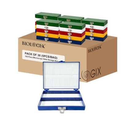 Microscope Slide Box, 100-Place, Foam Liner, 30 Pcs - size: Foam Lining
