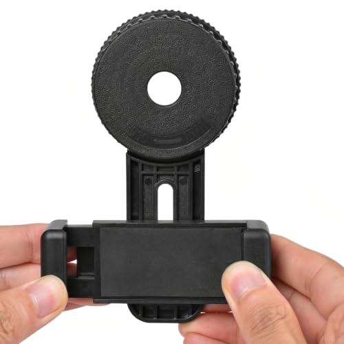 Universal Phone Adapter for Telescope with Wireless Shutter, 360° Rotating Digiscoping Mount for Binoculars, Monoculars, Spotting Scopes & Microscopes, Fits iPhone, Samsung & Android Phones
