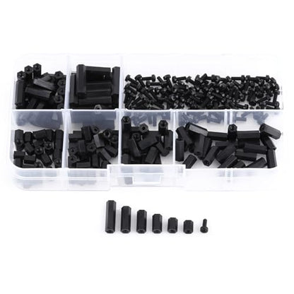 Eujgoov Nylon PCB Standoff Spacer Kit PA66 M2 M3 Male Female Threaded (M2 - size: M2 dual-pass-D model