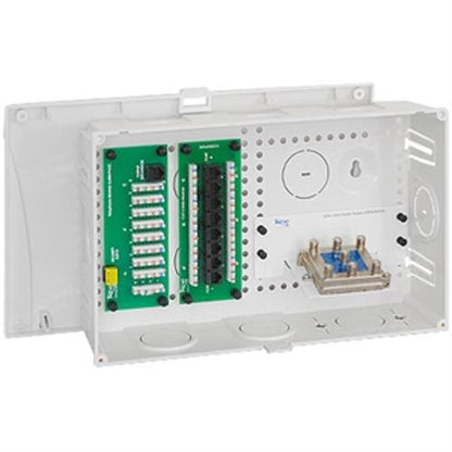 ICC 9-Inch Structured Wiring Enclosure Kit with Cover, White, 1-Pack - color: Voice/Data/Video Combo, size: 9-inch