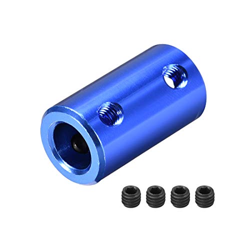uxcell 2pcs 7mm to 8mm Bore Rigid Coupling Set Screw L25XD14 Dark Blue - size: 7mm to 8mm
