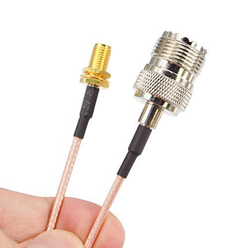 6inch/15cm SMA to UHF RF Coaxial Cable SMA Female to UHF SO239 Female RG316 Pigtail Jumper Cable for CB Ham Radio Two Way Radio Walkie Talkie Kenwood Baofeng BF-F8HP UV-5RA 2PCS - size: SMA Female to UHF Female RG316 5.9inch