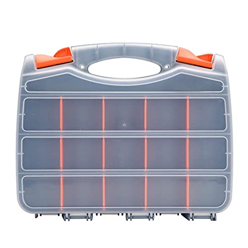 Double Sided Small Parts Organizer Box, 30 Adjustable Compartments - size: Mini Plastic Organizer