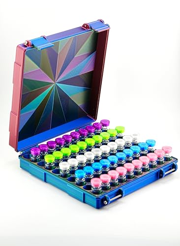 Vial Guard Storage Hard Case for 3ml, 5ml, 10ml, 30ml Vials, Secure Holder Multiple Sizes (Metalic, 100 x 3ml) - size: 100 x 3ml