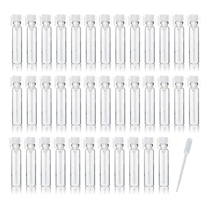 Glass Perfume Sample Bottle Vials, 100PCS, 1ml, 1/4 Dram