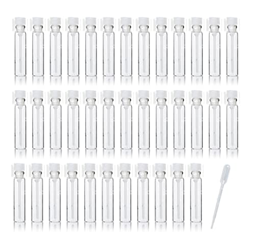 Glass Perfume Sample Bottle Vials, 100PCS, 1ml, 1/4 Dram