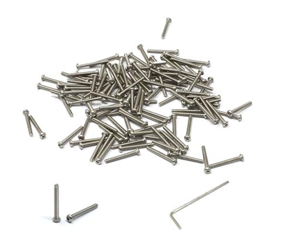 iexcell 100 Pcs M2 x 16mm Thread Pitch 0.4 mm Stainless Steel 304 Hex Socket Button Head Cap Screws Bolts Kit - size: M2 x 16mm