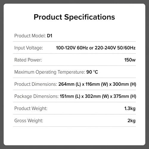 D1 3D Printer Filament Dryer Box, Modular 1+N Filament Storage, 150W PTC Heater Up to 90°C, Active Dehumidification Dehydrator with 2.8" Touchscreen, Compatible with PLA PETG ABS TPU PC PA - size: D1 (Dock + Storage Box)