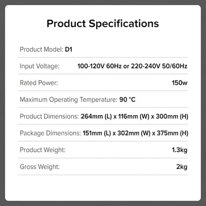 D1 3D Printer Filament Dryer Box, Modular 1+N Filament Storage, 150W PTC Heater Up to 90°C, Active Dehumidification Dehydrator with 2.8" Touchscreen, Compatible with PLA PETG ABS TPU PC PA - size: D1 (Dock + Storage Box)