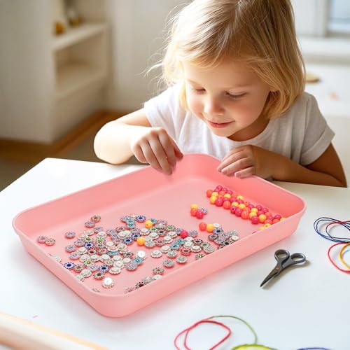 Lyellfe 15 Pack Plastic Art Trays, Deep Activity Sand Serving Trays