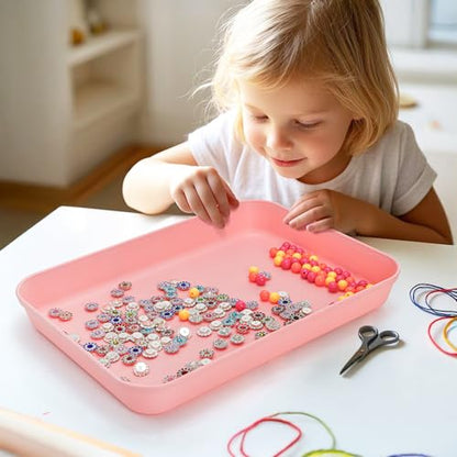 Lyellfe 15 Pack Plastic Art Trays, Deep Activity Sand Serving Trays