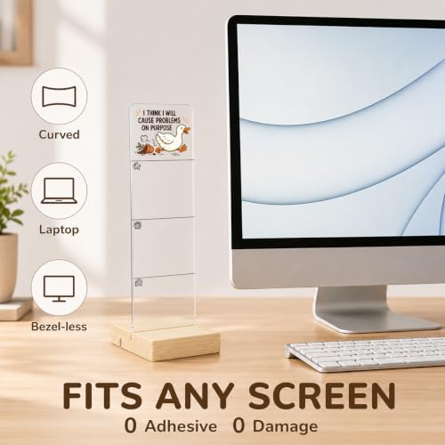 Silly Goose Memo Board Funny Office Sign Acrylic Monitor Memo Board - color: I Think I Will Cause Problems on Purpose
