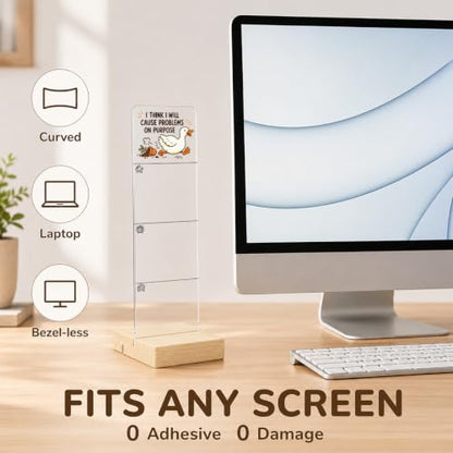 Silly Goose Memo Board Funny Office Sign Acrylic Monitor Memo Board - color: I Think I Will Cause Problems on Purpose