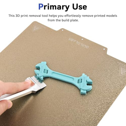 3D Printer Scraper Tool,Upgrade All Metal 3D Print Spatula for Model Removal,with 3pcs Blade Compatible with Bambu Lab Build Plate Cooktop Scraper X1,P1 Series,SK5 Steel 3D Printings Shovel
