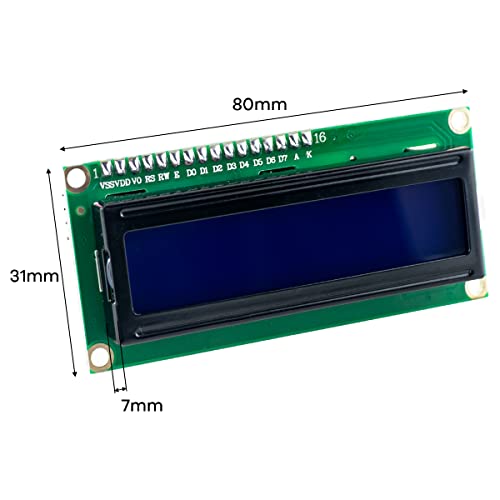 Hosyond 3pcs I2C IIC 1602 LCD Display Module 16x02 LCD Screen Module for Arduino Raspberry Pi - size: I2C LCD 1602