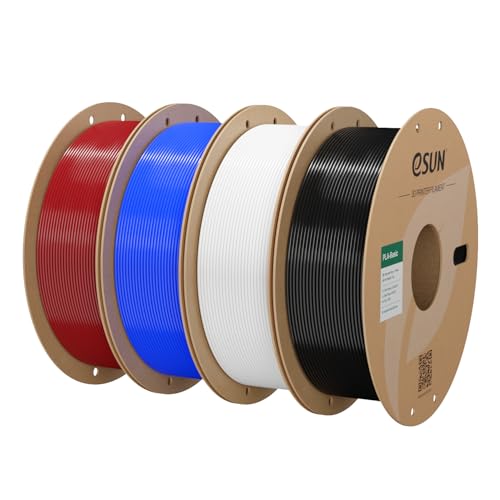 eSUN PLA Basic Filament 1.75mm 3D Printer Filament Bundle 4KG - color: Fr+u+cw+b, size: 4KG