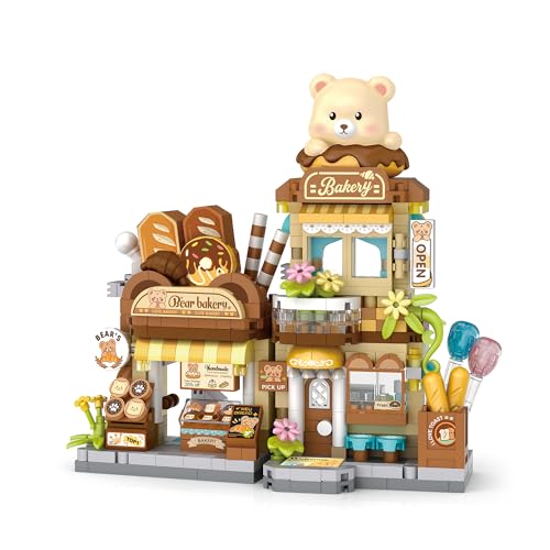 Bear Cub’s Bakery Mini Micro Building Blocks Toy Set - color: Bear Cub’s Bakery