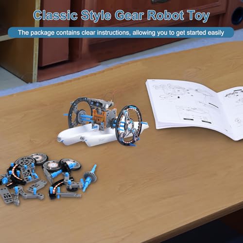 RAESOOT STEM Toys for Kids Age 8-13, 12-in-1 Solar Robot Building Science Kits for Boys Girls Teen Age 9 10 11 12, Engineering Christmas Birthday Gifts for 8+ Year Old Boys - color: Golden Silver
