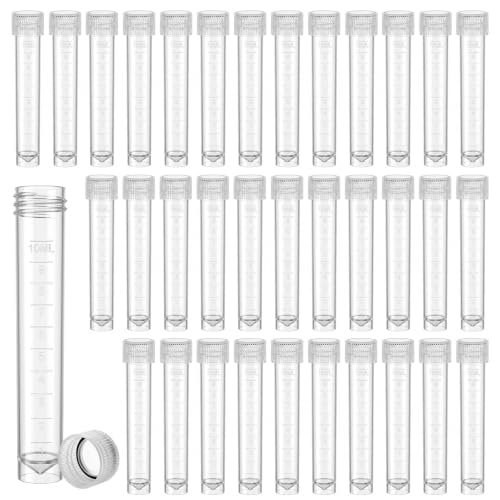 Twdrer 50 Pcs 10ml Plastic Graduated Vials - size: 10ml