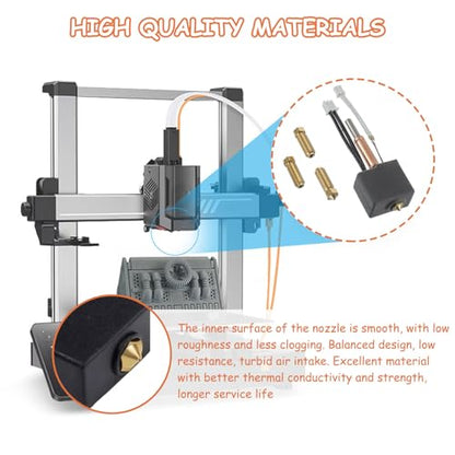 Kobra 3 Hotend 3D Printer Extruder Kit with 3 Brass Nozzles 0.4mm - style: For Kobra 3&Kobra 3 Combo