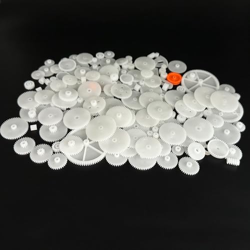 149PCS Module 0.5 Plastic Gears Single Gear Reduction Gear Small Motor Gears for DC Motor RC Car Truck Robot Helicopter DIY Model Toy Gear Replacement Part (149)