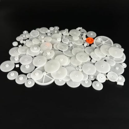 149PCS Module 0.5 Plastic Gears Single Gear Reduction Gear Small Motor Gears for DC Motor RC Car Truck Robot Helicopter DIY Model Toy Gear Replacement Part (149)