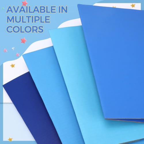 Mooliwe 24" X 16" 4 Pack Scalloped Trifold Poster Board, Blue Tones - color: Blue Tones, size: 24" X 16"