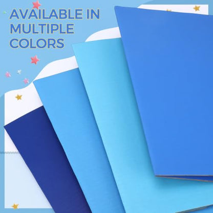 Mooliwe 24" X 16" 4 Pack Scalloped Trifold Poster Board, Blue Tones - color: Blue Tones, size: 24" X 16"