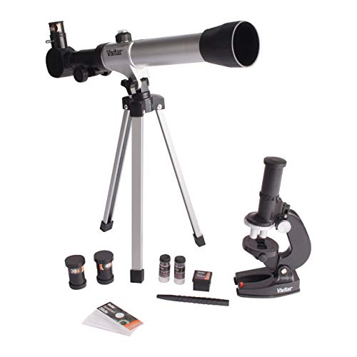 Vivitar VIV-TELMIC-20 20x/30x/40x Telescope and Microscope Kit (Black)