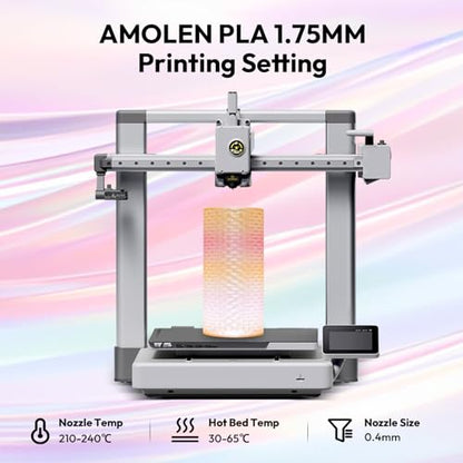 AMOLEN Translucent PLA 3D Printer Filament Bundle Crystal Multicolor 200gx4 - color: Phantom Blue/Amber Yellow/Haze Blue/Aurora Purple