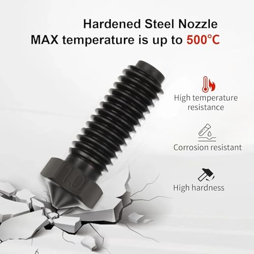 IdeaFormer-3D 5Pcs 0.4mm Hardened Steel Nozzles for Kobra 2 Series, 3D Printers Hardened Steel Extruder Hotend Nozzle Kit for Anycubic Kobra 2/Kobra 2 Neo/Kobra 2 Pro/Kobra 2 Plus/Kobra 2 Max - size: 0.4mm, style: Kobra 2/Pro/Neo/Plus/Max