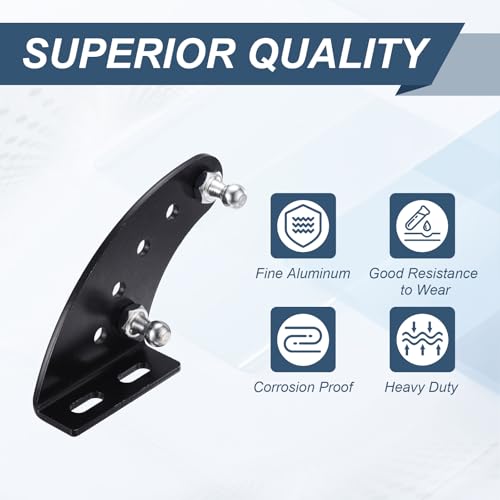 uxcell 2pcs 10mm Ball Stud Mounting Bracket Lift Support Brackets Black