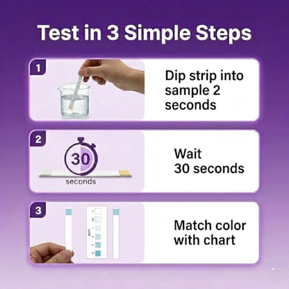Chlorine Dioxide Test Strips 0-10ppm, 100 Count, Water Test Kit
