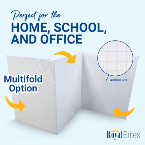 Tri-Fold Project Board 14 x 33 - color: White, size: 14" x 33", 1 Pack