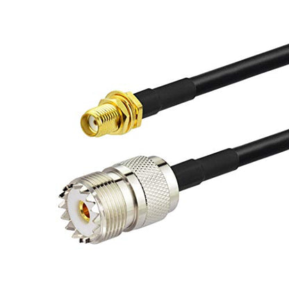 BINGFU Ham Radio Antenna Adapter SMA Female to UHF SO239 Female RG58 Coaxial Jumper Cable 30cm 12 inch for Ham Two Way Radio Walkie Talkie Wouxun Baofeng BF-F8HP UV-5R UV-82 BF-888S GT-3 - color: 1 feet / 30cm Cable, size: 1 feet / 30cm Cable