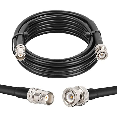 MOOKEERF BNC Male to BNC Female Coaxial Cable 50 ohm RG8X Coax Ultra Low Loss for Antenna, RF Radio, Modem, Oscilloscope, Spectrum, Analyzer, Signal Generator (10FT) - size: 10FT