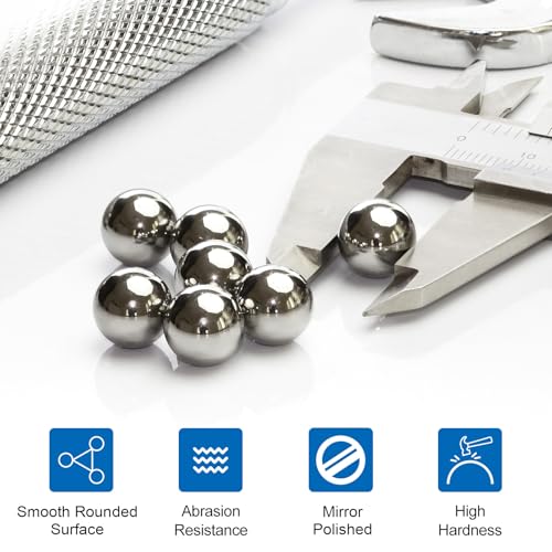 uxcell 500Pcs 4.763mm Bearing Balls,Solid Carbon Steel G1000 Precision Ball - size: 4.763mm