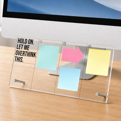 Hold On Let Me Overthink This Memo Board Funny Acrylic Monitor Memo Board - color: Hold on Let Me Overthink This