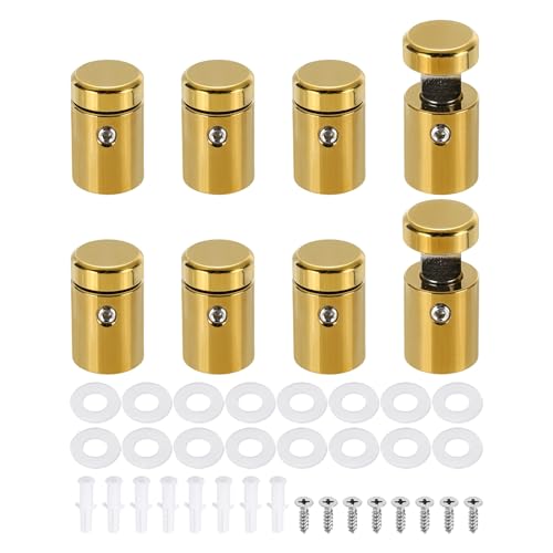 MECCANIXITY 8pcs Side Clamp Standoffs, 5/8" x 3/4" Gold Aluminum - color: Gold, size: 5/8" x 3/4"